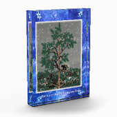 Bloc Photo Et Une Porcupine Dans Un Pin Tree (Gauche)