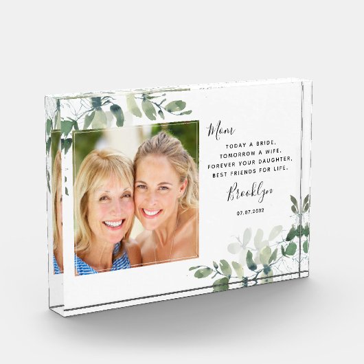 Bloc Photo Eucalyptus mère de la mariée Keepsaké (Gauche)