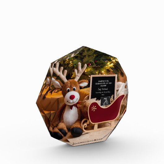 Bloc Photo Faire-part de grossesse de Noël (Gauche)