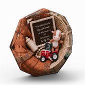 Bloc Photo faire-part de grossesse en panier tissé sur le thè (Gauche)