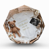 Bloc Photo Faire-part de grossesse neutre Cute Crochet (Devant)