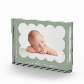 Bloc Photo Faire-part de naissance moderne Sage Green (Droite)