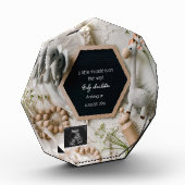 Bloc Photo Faire-part moderne Neutre de grossesse du boho (Gauche)