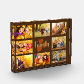 Bloc Photo Famille 8 Photo Automne Brown Gold Hearts (Gauche)