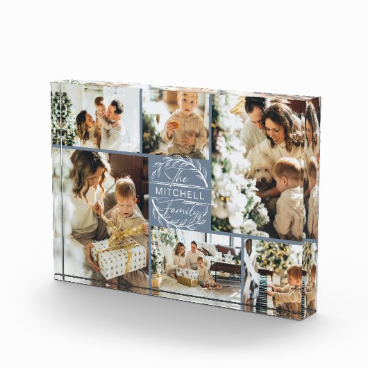 Bloc Photo Famille Bleue Dusty moderne photo Collage de conse (Droite)