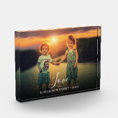 Bloc Photo Famille de script d'amour de keepsaké élégant mode (Gauche)