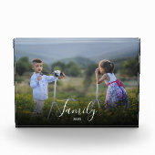Bloc Photo Famille de superposition de texte simple et modern (Devant)