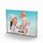 Bloc Photo FAMILLE Moderne Simple Coeurs Amour Script Photo (Droite)