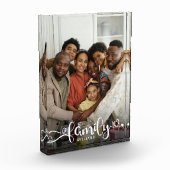 Bloc Photo FAMILLE Moderne Simple Coeurs Love Script (Gauche)