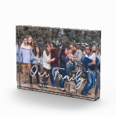 Bloc Photo Famille Moderne Simple Script Typographie Photo (Droite)