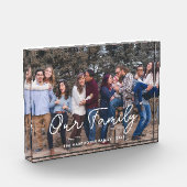 Bloc Photo Famille Moderne Simple Script Typographie Photo (Gauche)