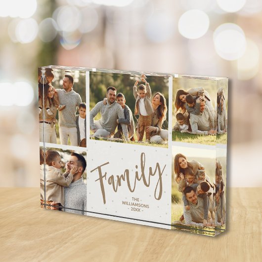 Bloc Photo Family Five Photos Collage Photo Block