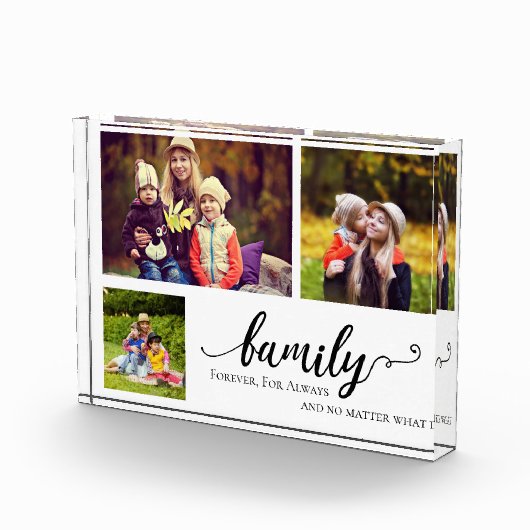 Bloc Photo Family Forever 3 photo collage sucré citation mama (Droite)