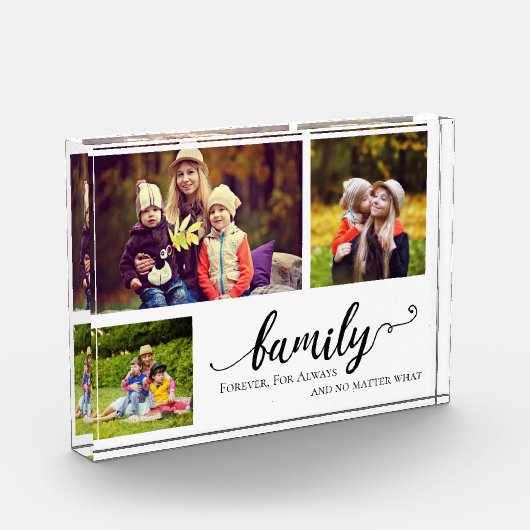 Bloc Photo Family Forever 3 photo collage sucré citation mama (Gauche)