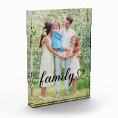 Bloc Photo Family Love Black Script Personnalisé Vertical (Gauche)