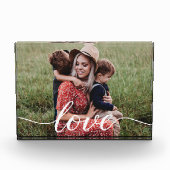 Bloc Photo Family Love Script Photo personnalisée (Devant)