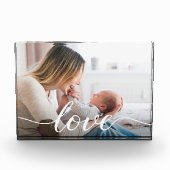 Bloc Photo Family Love Script Photo personnalisée pour Maman (Devant)