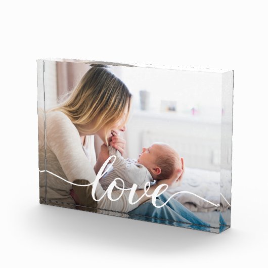Bloc Photo Family Love Script Photo personnalisée pour Maman (Droite)
