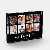 Bloc Photo Family photo collage black love heart script (Gauche)