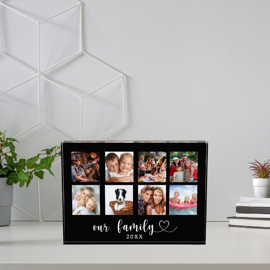 Bloc Photo Family photo collage black love heart script