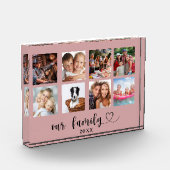 Bloc Photo Family photo collage love heart script dusty rose (Gauche)
