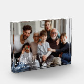 Bloc Photo Family Script Collage Chic Photo Block (Gauche)