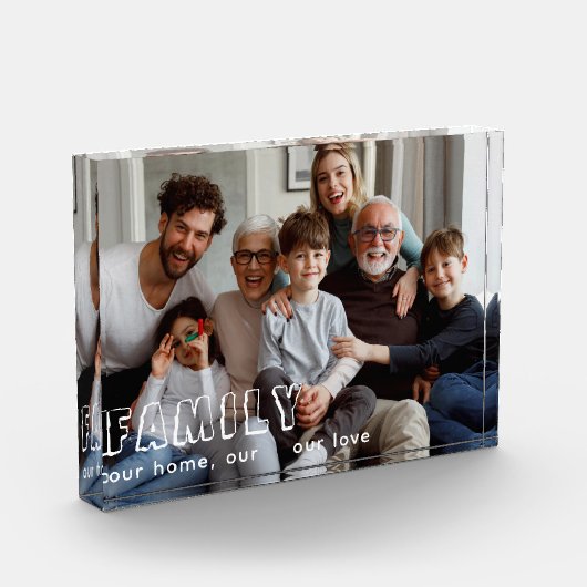 Bloc Photo Family Script Collage Chic Photo Block (Gauche)