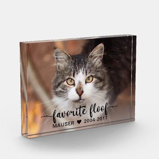 Bloc Photo Favori Floof Pet Memorial Photo (Gauche)