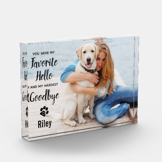 Bloc Photo Favori Hello Hardest Goodbye Pet Loss Memorial (Gauche)