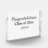 Bloc Photo Félicitations de graduation simples clas d'ajout m (Gauche)