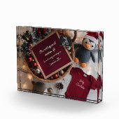 Bloc Photo Festif panier de Noël grossesse faire-part (Droite)