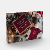 Bloc Photo Festif panier de Noël grossesse faire-part (Gauche)