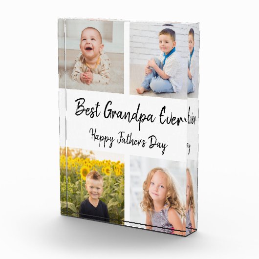 Bloc Photo Fête des pères Collage photo de Meilleur grand-pèr (Droite)