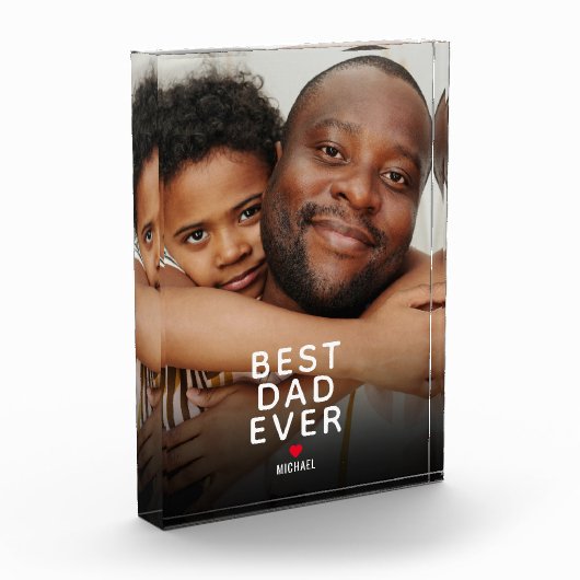 Bloc Photo Fête des pères photo de meilleur papa jamais (Gauche)