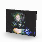 Bloc Photo Feu d'artifice Bonne année Fêter l'aquarelle (Droite)