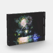 Bloc Photo Feu d'artifice Bonne année Fêter l'aquarelle (Gauche)