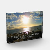 Bloc Photo Feu de devis motivationnel à la fin du tunnel (Gauche)