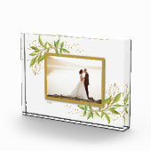 Bloc Photo Feuillage aquarelle or et vert (Droite)