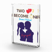 Bloc Photo Fiancés Deux cœurs deviennent un (Droite)