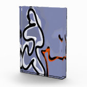 Bloc Photo Figure avec Feline : bleu Abstrait, orange, B & W (Droite)