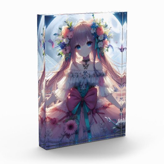 Bloc Photo Fille Anime Fleur Lune Fée (Gauche)