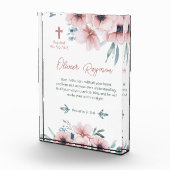 Bloc Photo Fille Baptême Jolie Fleurs Roses (Droite)