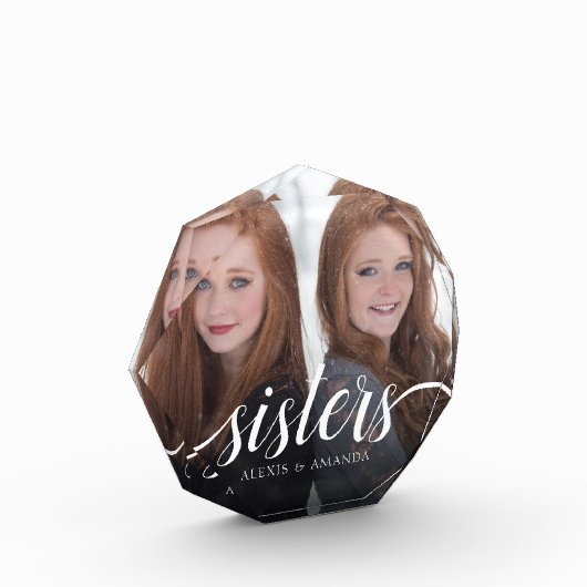 Bloc Photo Filles personnalisées Soeurs Écriture manuscrite d (Gauche)