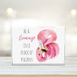 Bloc Photo Flamant rose Aquarelle Exotique Rose Moderne Avec<br><div class="desc">Flamant rose Aquarelle Exotique Rose Moderne Avec Citation</div>