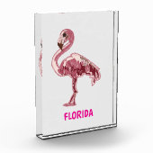 Bloc Photo Flamingo gemalter pinker Flamingo  (Gauche)
