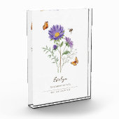 Bloc Photo Fleur de naissance Aster (Gauche)