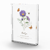 Bloc Photo Fleur de naissance Aster (Droite)