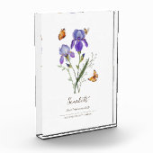 Bloc Photo Fleur de naissance Iris (Gauche)