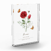 Bloc Photo Fleur de naissance Rose (Gauche)