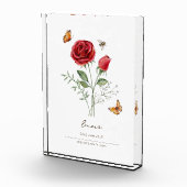 Bloc Photo Fleur de naissance Rose (Droite)
